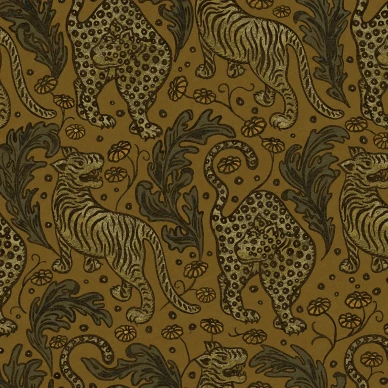 Year of the Tiger keltainen tiikeritapetti Rebel Wallsilta R19214 image