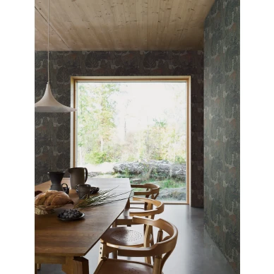 Ruokailuhuoneen metsatapetti Northern Forest Borastapeterilta 4701 image