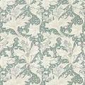 Wallflower vihrea lehtitapetti Morris Colta 217189