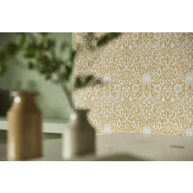 Tiheakuvioinen kukkatapetti Borage Morrisilta 217197 image