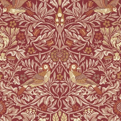 Bird punainen lintutapetti William Morrikselta 217195 image