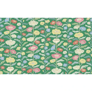 Astrid Wilson vihrea kukkatapetti Borastapeterilta 9491w iso kuvio image