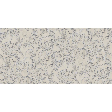 Hanna MW sininen harmaa kukkatapetti Borastapeterilta 9487w koko kuvio image