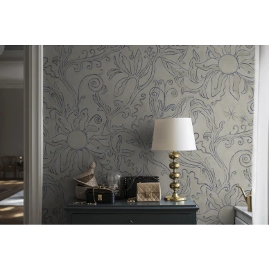 Olohuoneen kukkatapetti Hanna MW Borastapeterilta 9487w image