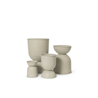 Beige kukkaruukku Hourglass Pot Ferm Livingilta image