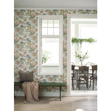 Romanttinen kukkatapetti Carnation Garden 7235 Borastapeterilta image