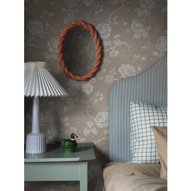 Beige kukkatapetti Rosentrad Borastapeterilta 4828 image