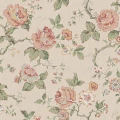 Rosentrad beige kukkatapetti Borastapeterilta 4826