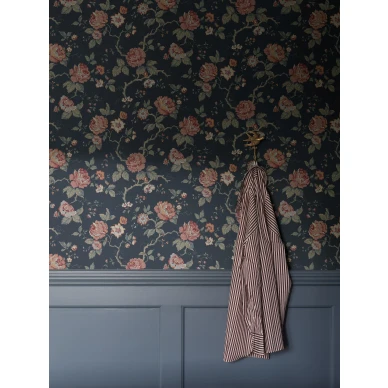 Tumma kukkatapetti Borastapeterilta Rosentrad 4825 image