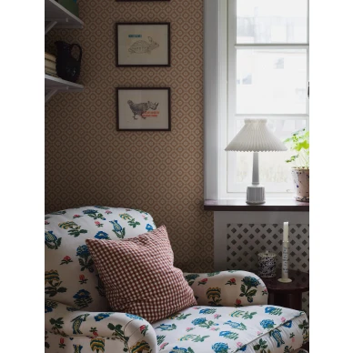 Makuuhuoneen ruudullinen tapetti Borasilta Love 4819 image