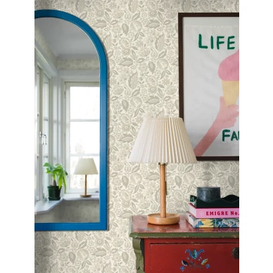 Beige retrotapetti Elise Borastapeterilta 4818 image