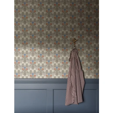 Ruskea kukkatapetti Sippor Borastapeterilta 4813 image