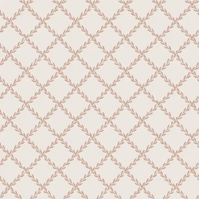 Trellis terrakottanruskea vinoruudullinen tapetti Sandbergilta S10305 image