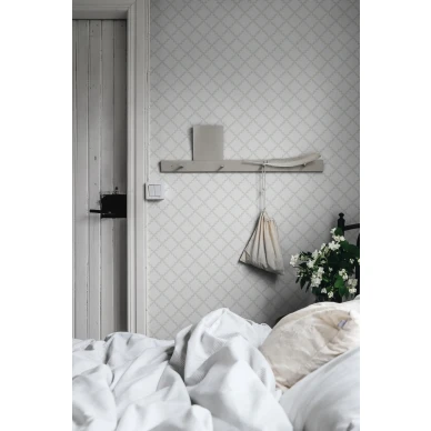 Vihrea ruudullinen makuuhuoneen tapetti Trellis Sandbergilta S10301 image