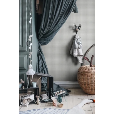 Lastenhuoneen sininen ruudullinen tapetti Ruta Sandbergilta S10319 image