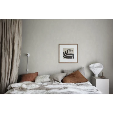 Makuuhuoneen harmaa tapetti Kalk Sandbergilta S10293 image