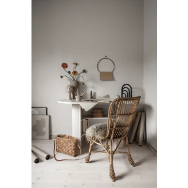 Harmaa lehtitapetti tyohuoneeseen Bladverk Sandbergilta S10307 image