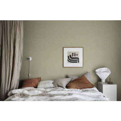 Makuuhuoneen vihrea lehtitapetti Bladverk Sandbergilta S10310 image