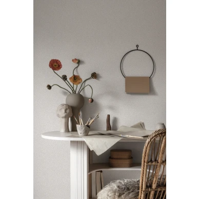 Tyohuoneen harmaa lehtitapetti Bladverk Sandbergilta S10307 image