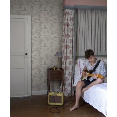 Makuuhuoneen harmaa maisematapetti Montfort Sandbergilta S10256 image