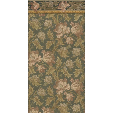 Esther vihrea kukkatapetti boordilla Sandbergilta S10277 koko kuvio image