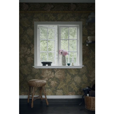 Eteisen vihrea kukkatapetti Sandbergilta Esther S10277 image