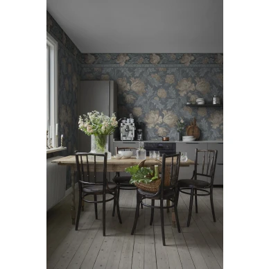 Keittion sininen kukkatapetti Sandbergilta Esther S10278 image