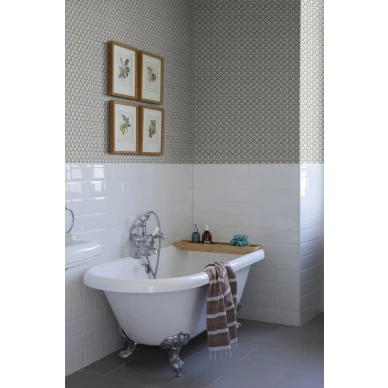 Harmaa kylpyhuoneen tapetti Beata Sandbergilta S10234 image