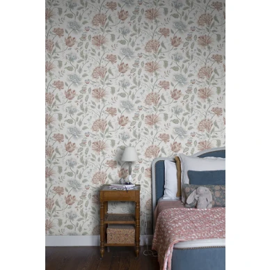 Makuuhuoneen romanttinen kukkatapetti Annabelle Sandbergilta S10261 image