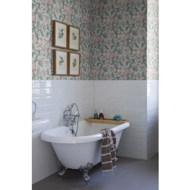 Kylpyhuoneen kukkatapetti Amelia Sandbergilta S10251 image