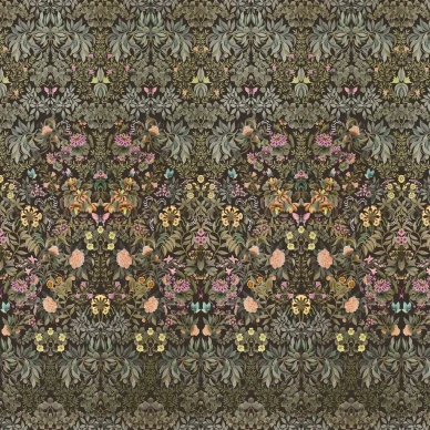 Ikebana Grande ruskea kukkatapetti Designers Guildilta PDG1162 02 image