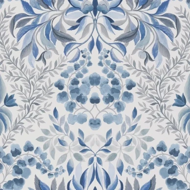 Karakusa sininen lehtitapetti Designers Guildilta PDG1157 05 image