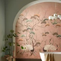 Vaaleanpunainen tapetti kylpyhuoneeseen Kyoto Blossom 1838 Wallcoveringsilta 2311 174 04