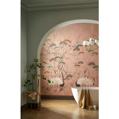 Vaaleanpunainen tapetti kylpyhuoneeseen Kyoto Blossom 1838 Wallcoveringsilta 2311 174 04 image