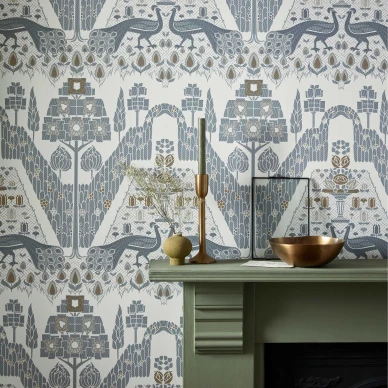 Keittion maisematapetti Peacock Topiary 1838 Wallcoveringsilta 2311 172 01 image