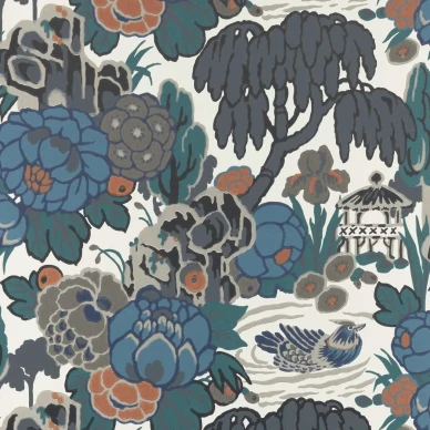 Mandarin Garden sininen luontotapetti 1838 Wallcoveringsilta 2311 169 03 image