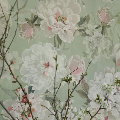 Kaunis kukkatapetti Fleur Blanche Designers Guildilta PDG1172 01 image