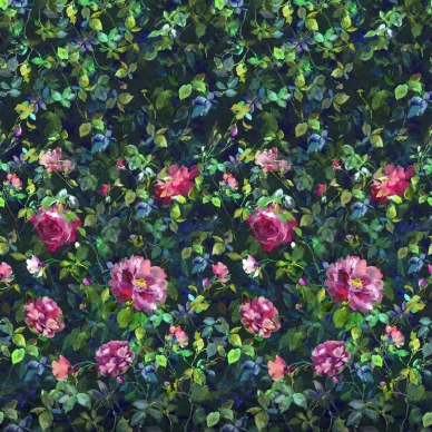 Gertrude Rose tumma kukkatapetti Designers Guildilta PDG1154 01 image