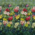Tapestry Flower vihrea kukkatapetti Designers Guildilta PDG1153 01