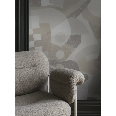 geo harmaa tapetti tuo modernia tunnetta kodin olohuoneeseen image