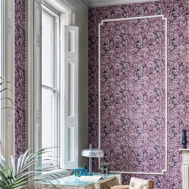 Foglie e Scimmie hauska pinkki viidakko tapetti tuo piristysta huoneeseen. Loydatko apinat image