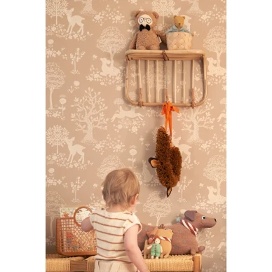 Ruskea niittytapetti Summer Field Majvillan Soft Brown image