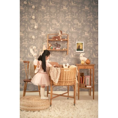 Sininen niittytapetti Summer Field Majvillan Dusty Blue image