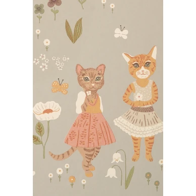 Sininen kissatapetti Catwalk Dusty Blue image