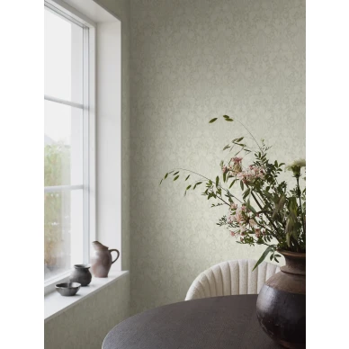 Ajaton Alba tapetti medaljonki kuviolla vihreana image