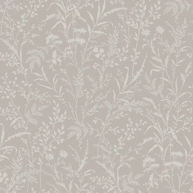 Florian harmaa kasvitapetti borastapeterilta image