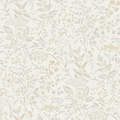 Emil beige kasvitapetti Borstapeterilta image