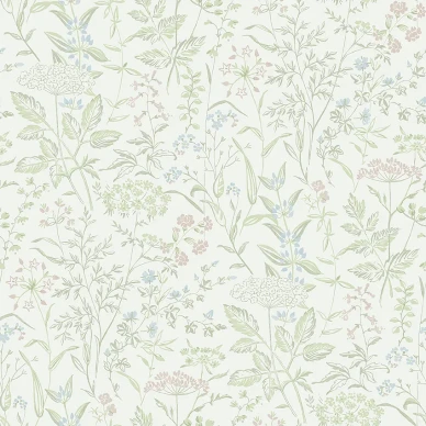 Vihrea Emil kasvitapetti Borastapeterilta image