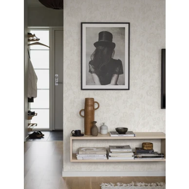 Valkoinen Cornelia klassinen kukkatapetti image