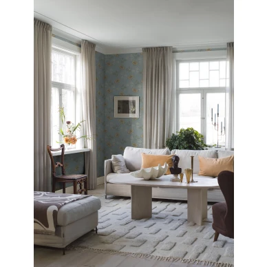 Sininen Valborg tapetti kodin olohuoneessa image